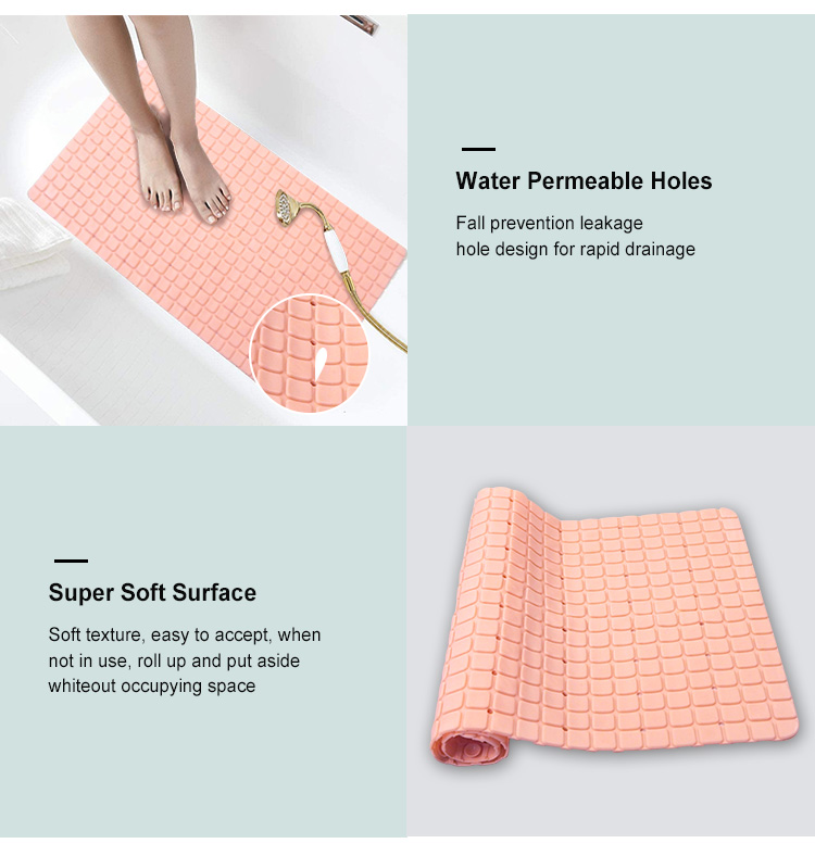 Anti Slip PVC Rubber Bathtub Mats