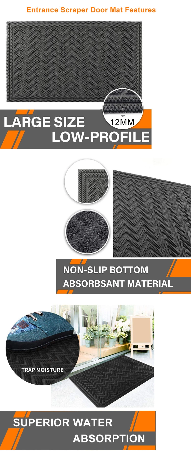 Custom Durable Rug Non-Slip Doormat