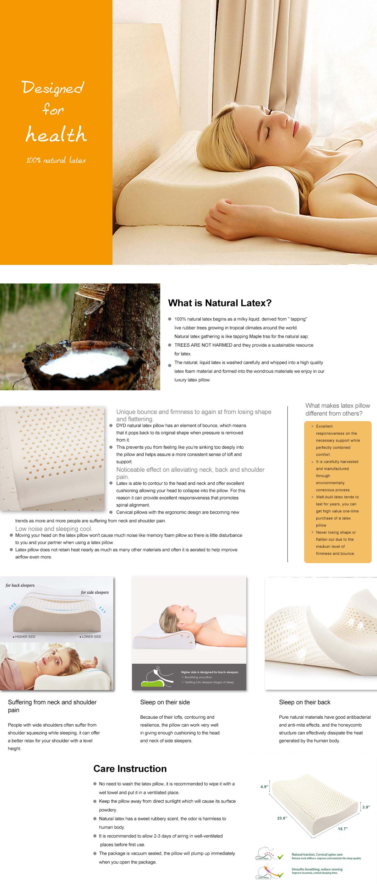 Healthy Natural Latex Pillow