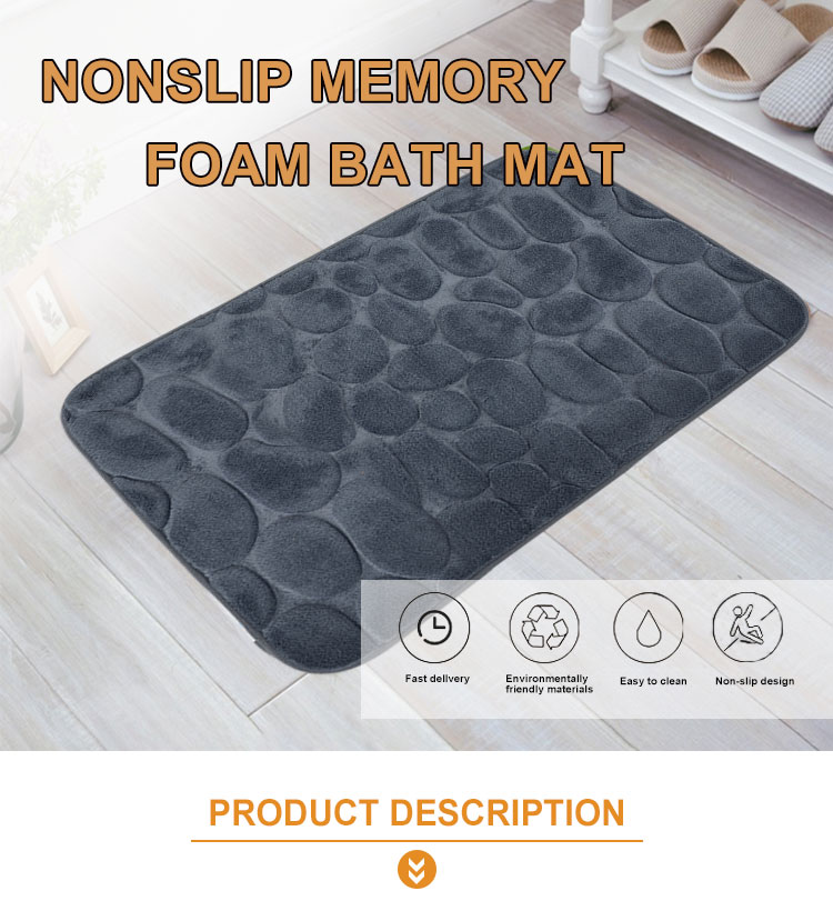 Embossed Flannel Modern Rug Mat