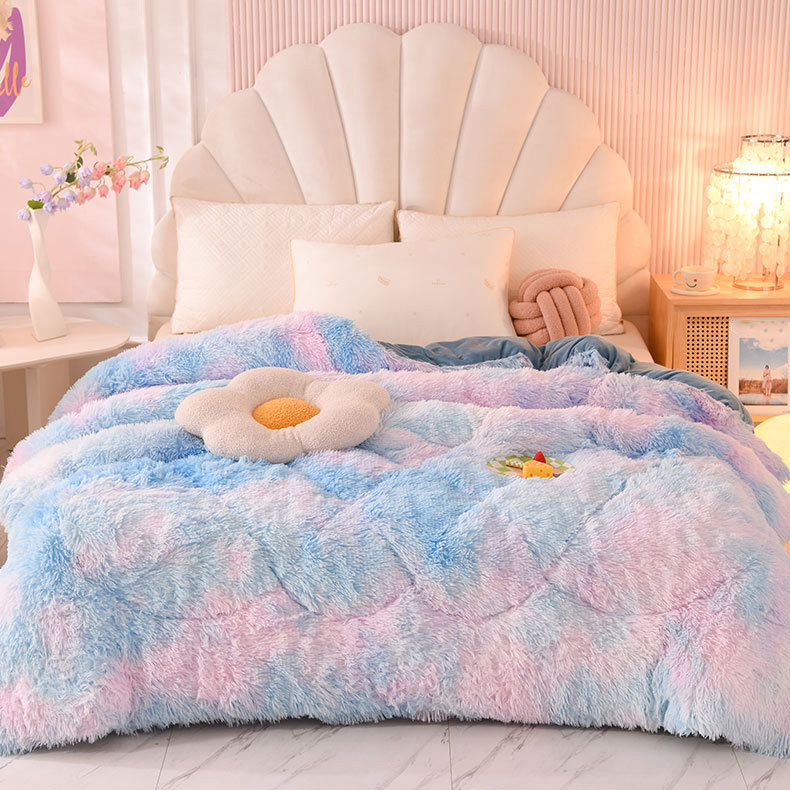 Tie Dye Fluffy Plush Comforter