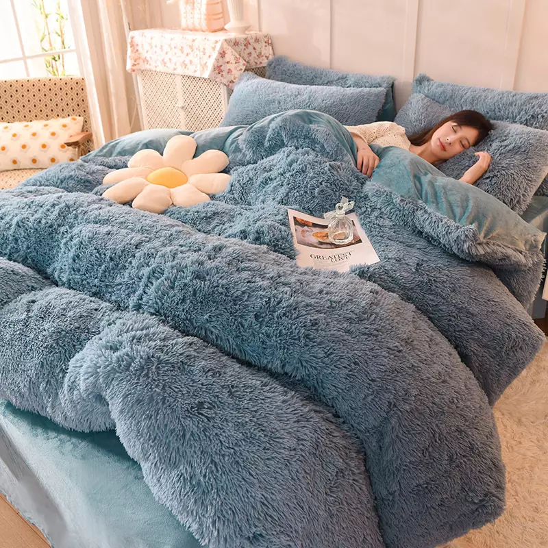 Winter Plush Fluffy Bedding Set