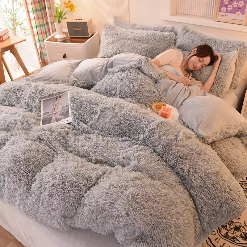 Winter Plush Fluffy Bedding Set