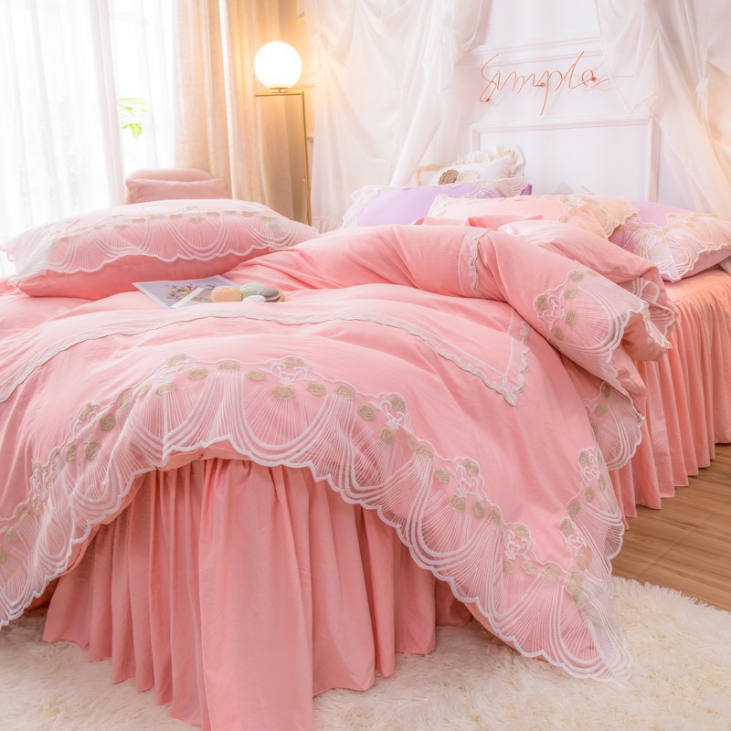 Copripiumino Pillowcase Bed Skirt Duvet Cover Set