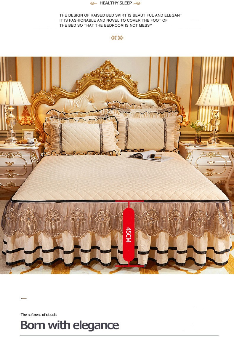 Embroidery Lace European Cotton Bedspread