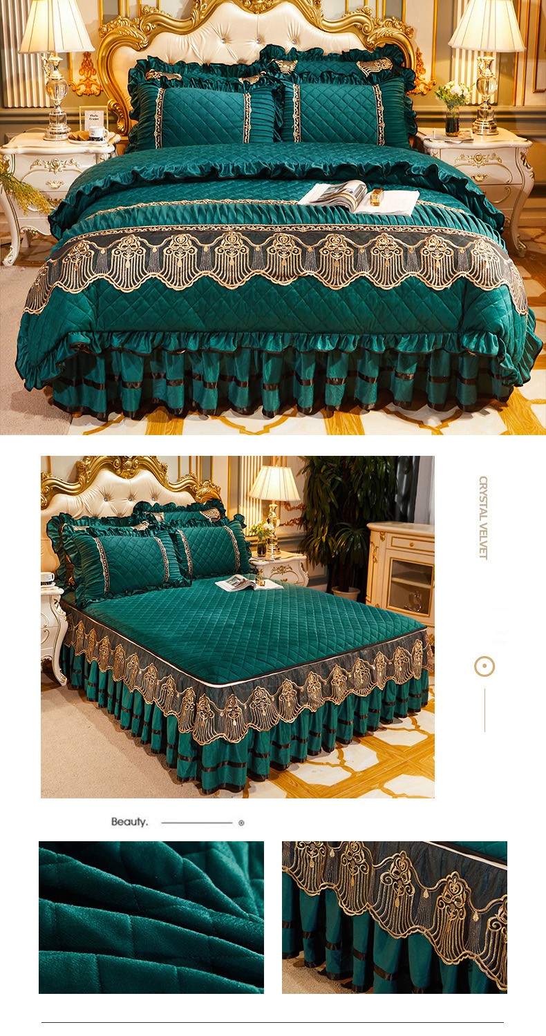 Embroidery Lace European Cotton Bedspread