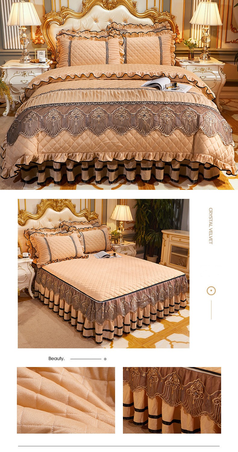 Embroidery Lace European Cotton Bedspread