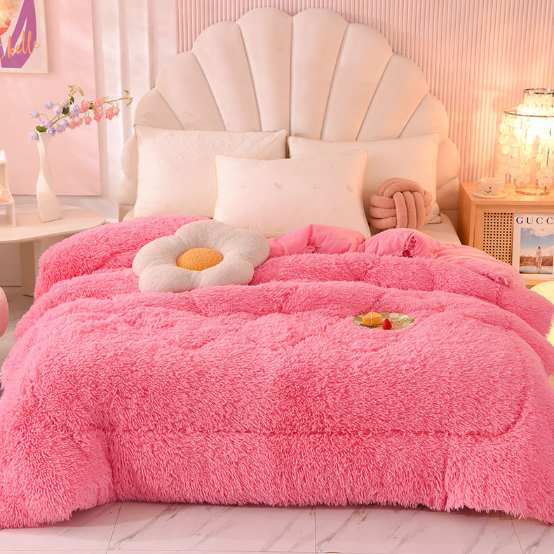 Pink Plush Warmth Comforter