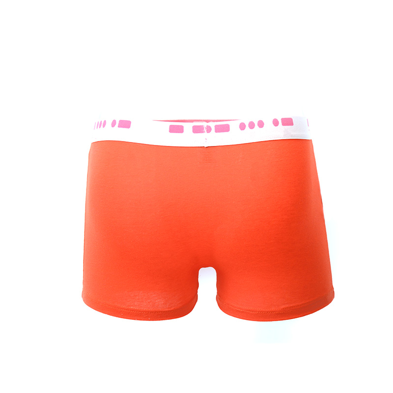 Custom Men Boxer Shorts Men Underwear Orange Printing Logo