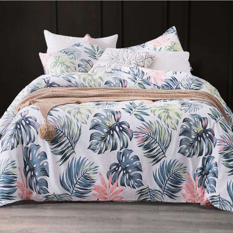 Leaf Print Bedding Set 