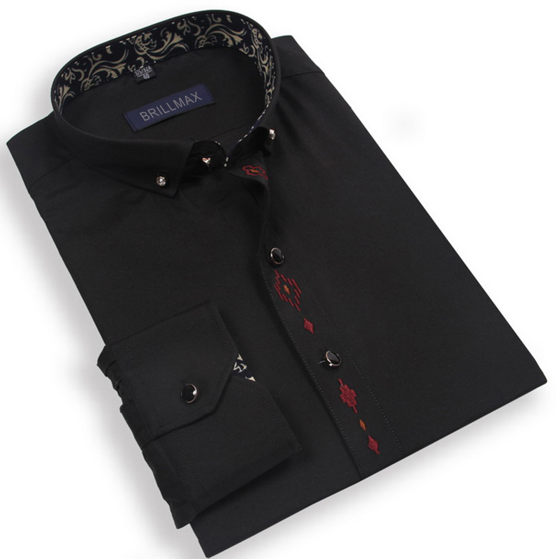 BRILLMAX Men Shirt With Embroidered Pattern