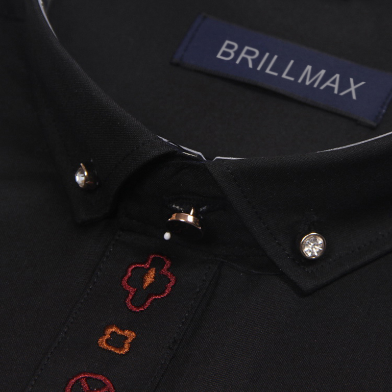 BRILLMAX Men Shirt With Embroidered Pattern