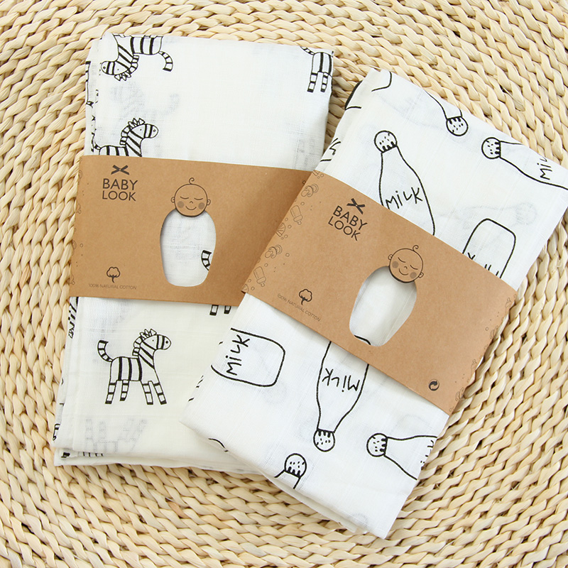 Gauze Baby Muslin Swaddle Blankets 