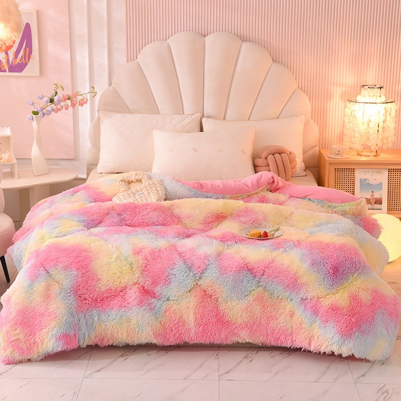 Tie Dye Fluffy Plush Comforter