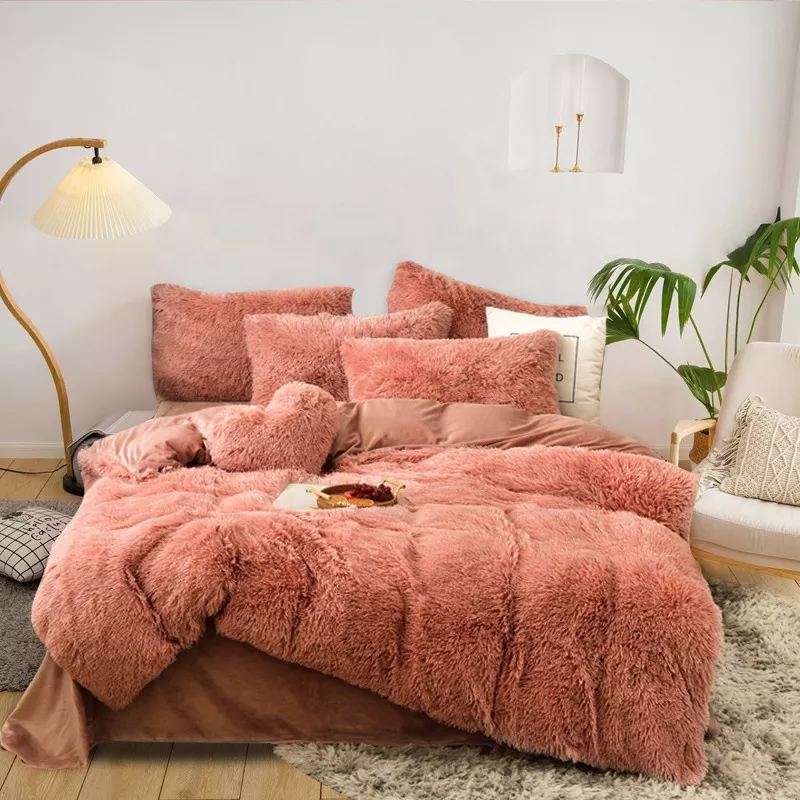 4pcs Micro Plush Bedding Set