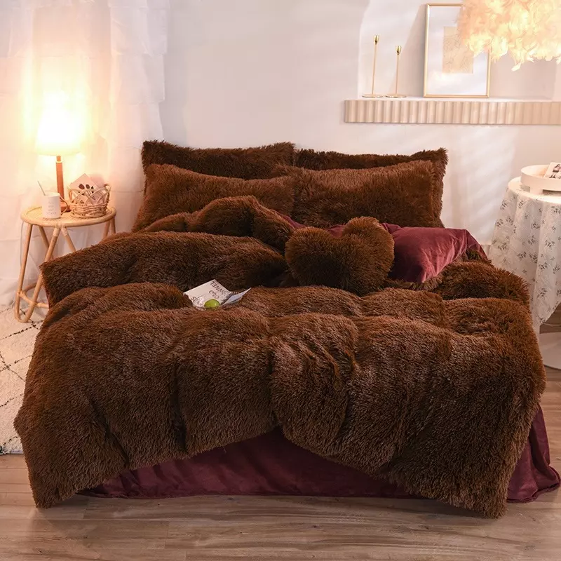 Winter Plush Fluffy Bedding Set