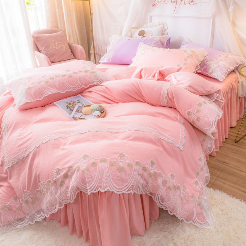 Copripiumino Pillowcase Bed Skirt Duvet Cover Set