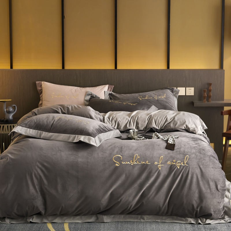 Luxury Polyester Bed King Duvet Set Cover 